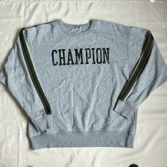 Champion Men's Powerblend Fleece Camo Crewneck Sweatshirt with Taping - Picture 2 of 10